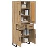 vidaXL Highboard Artisan-Eiche 69,5 x 34 x 180 cm Holzwerkstoff