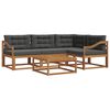vidaXL Outdoor-Sofagarnitur mit Kissen 5 pcs Natur und Anthrazit