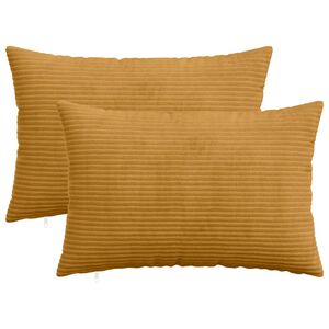 vidaXL Kissenbezug 2 pcs HEERLEN Gelb 30 x 50 cm Cord