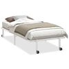 vidaXL Bettgestell ohne Matratze Klappbar Wei&szlig; 90x200 cm Stahl