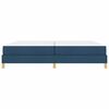 vidaXL Boxspringbett mit Matratze Blau 200 x 200 cm Stoff