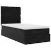 vidaXL Ottoman-Bett mit Matratzen Schwarz 90x190 cm Samt