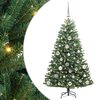 vidaXL K&uuml;nstlicher klappbarer Weihnachtsbaum mit 150 LEDs Gr&uuml;n 120 cm