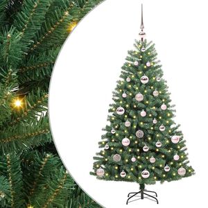 vidaXL K&uuml;nstlicher klappbarer Weihnachtsbaum mit 150 LEDs Gr&uuml;n 120 cm