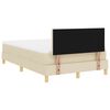 vidaXL Boxspringbett mit Matratze Creme 120 x 190 cm Stoff