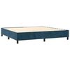 vidaXL Boxspringbett mit Matratze & LED Dunkelblau 200x200 cm Samt