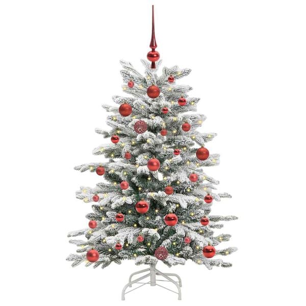 vidaXL K&uuml;nstlicher klappbarer Weihnachtsbaum Wei&szlig; 120 cm PE und PVC