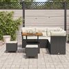 vidaXL Garten-Sofa-Set mit Kissen mit Speicher 8 pcs Schwarz und Creme