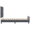vidaXL Boxspringbett mit Kopfteil Dunkelgrau 90 x 200 cm Samt
