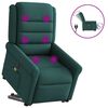 vidaXL Elektrischer Massagesessel mit Aufstehhilfe Dunkelgr&uuml;n Stoff