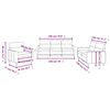 vidaXL 3-tlg. Sofagarnitur mit Kissen Creme Stoff