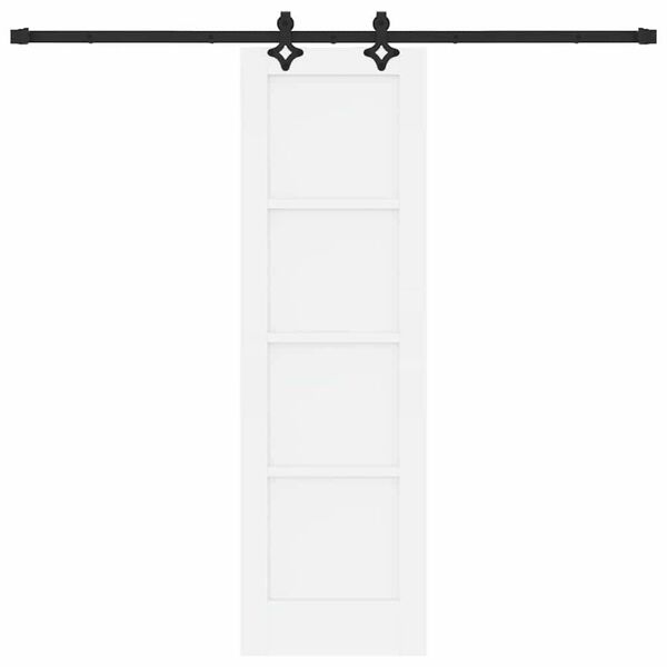 vidaXL Schiebet&uuml;r ORKDAL Wei&szlig; 61 x 198,5 cm Massives Kiefernholz