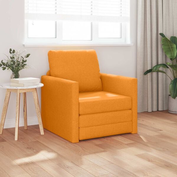vidaXL Schlafsofa 60cm Dunkelgelb Stoff