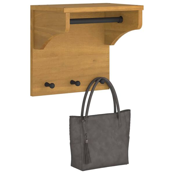 vidaXL Wandgarderobe SANDNES 43x30x42 cm Massivholz Kiefer
