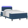 vidaXL Boxspringbett mit Matratze mit LED Blau 120 x 200 cm Stoff