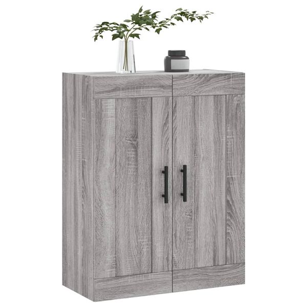 vidaXL Wandschrank Grau Sonoma 69,5x34x90 cm Holzwerkstoff