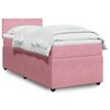 vidaXL Boxspringbett mit Matratze Rosa 80x200 cm Samt