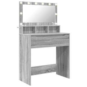 vidaXL Schlafzimmer-Frisiertische Graues Sonoma 80 x 39,6 x 135 cm