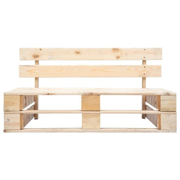 vidaXL Outdoor-Sofa Paletten mit Kissen in Rot Kiefernholz