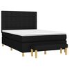 vidaXL Boxspringbett mit Matratze Schwarz 140x190 cm Stoff