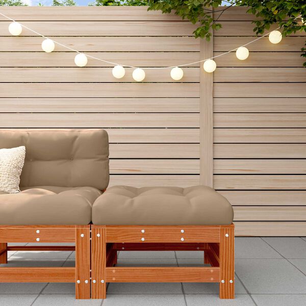 vidaXL Gartenfu&szlig;st&uuml;tze Massives Kiefernholz Wachsbraun