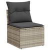 vidaXL Gartensofa-set 9 pcs Hellgrau Poly-Rattan