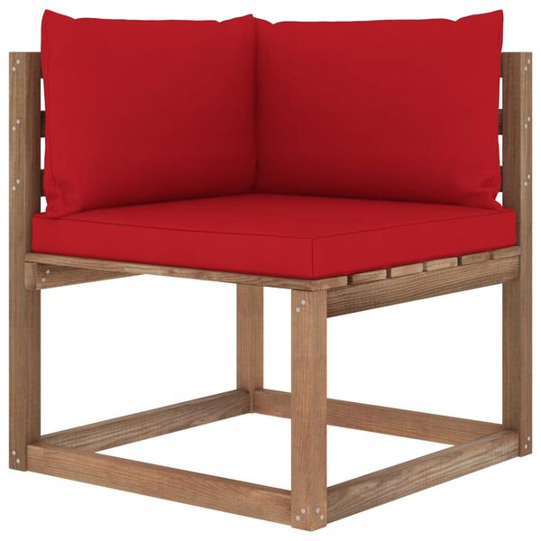 vidaXL 6-tlg. Garten-Lounge-Set aus Paletten mit Kissen Kiefernholz
