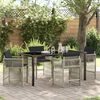 vidaXL Garten Essgruppe 5 pcs Hellgrau Poly-Rattan