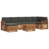 vidaXL Outdoor-Sofagarnitur 8 stk. Natur und Anthrazit
