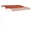 vidaXL Automatische Markise mit LED Windsensor 300x250 cm Orange/Braun