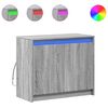 vidaXL LED-Sideboard Grau Sonoma 72x34x61 cm Holzwerkstoff