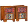 vidaXL Nachttisch 2 Stk. 35x35x45 cm Massivholz Akazie