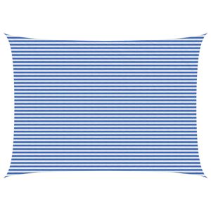 vidaXL Sonnensegel Blau und Wei&szlig; 5 x 7 m HDPE