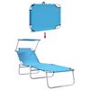vidaXL Sonnenliege 2-Person 2 pcs Blau 58 x 188 x 77cm Stoff