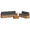 vidaXL Sofagarnituren 8 pcs Natur und Anthrazit Massivholz Akazie