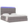 vidaXL Bett mit Stauraum und LED mit LED Taupe 180 x 200 cm Polyester