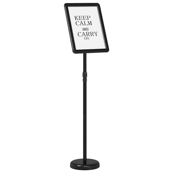 vidaXL Messest&auml;nde Schwarz 25 x 25 x 125 cm Aluminium