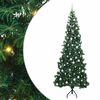 vidaXL Eckiger k&uuml;nstlicher Weihnachtsbaum Gr&uuml;n 240 cm PVC und Metall