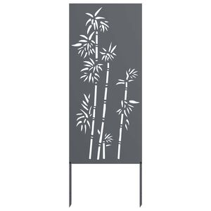 vidaXL Garten Sichtschutz-Leinwand Floral Anthrazit 50 x 140 cm