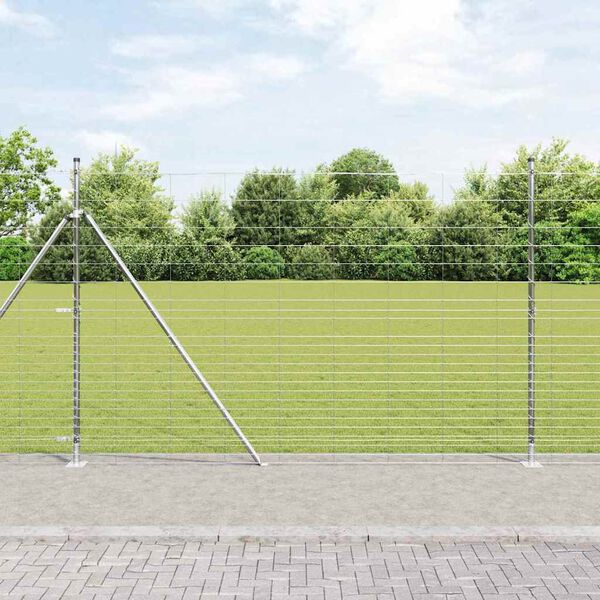 vidaXL Zaunpfosten Galvanisiert 25 x 1,6 m Stahl