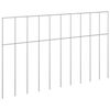 vidaXL Gartenzaun-Paneel 48 pcs Verzinkter Stahl Silber