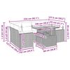 vidaXL 7-tlg. Garten-Sofagarnitur mit Kissen Beige Poly Rattan