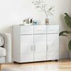 vidaXL Sideboard Hochglanz Wei&szlig; 88,5 x 30,5 x 73 cm Holzwerkstoff