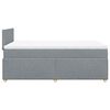 vidaXL Boxspringbett mit Matratze Hellgrau 120x190 cm Stoff