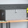 vidaXL Aluminiumkiste 80×30×35 cm Silbern