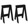 vidaXL Hocker 2 Stk. Schwarz 40x40x60 cm Massivholz Kiefer