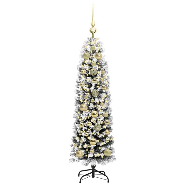 vidaXL Künstlicher Weihnachtsbaum mit 150 LEDs mit Ständer Grün 150 cm