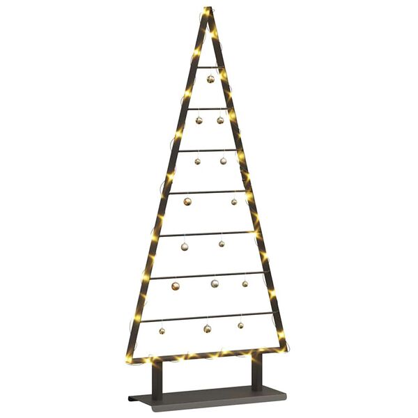 vidaXL Metall Weihnachtsbaum mit Ständer Schwarz 125 cm Stahl