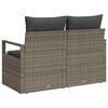 vidaXL Garten-Sofa mit Kissen 120 x 62 x 69 cm Poly-Rattan