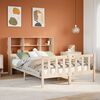 vidaXL Massivholzbett mit Regal ohne Matratze 160x200 cm Kiefernholz
